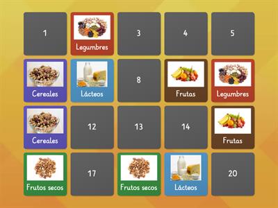 Alimentos Saludables - Memorice