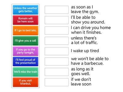 Zero/ First conditional-