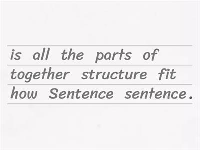 CS Sentence Structure