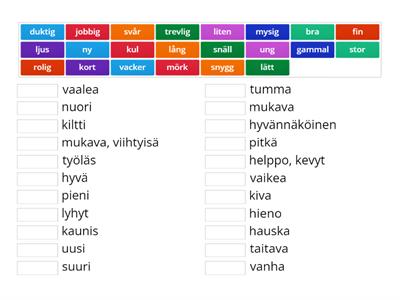 Adjektiv svenska