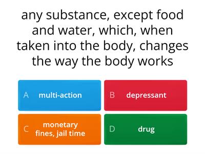 Year 9 Health - Term 2 - Drug Education - Quiz