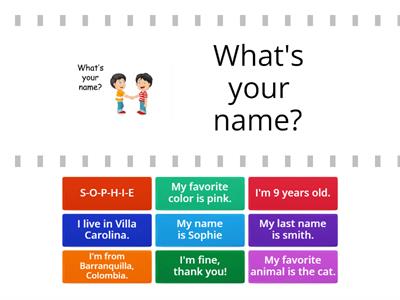 Personal information- Questions