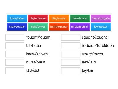 Irregular Verbs Practice PAST/PAST PART 