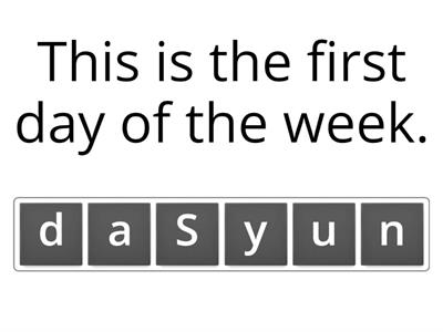 Days of the Week (ESL)