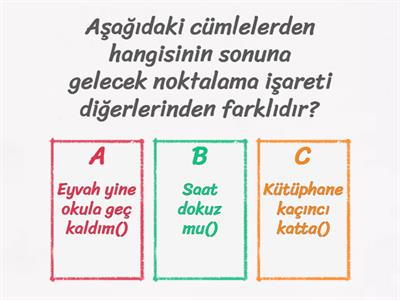 Genel Değerlendirme Testi - 1