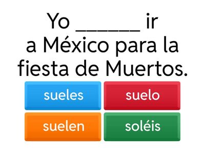  Ejercicios con el verbo 'soler'