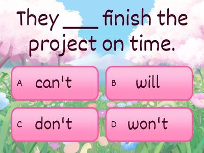 Grammar: Will and Won't