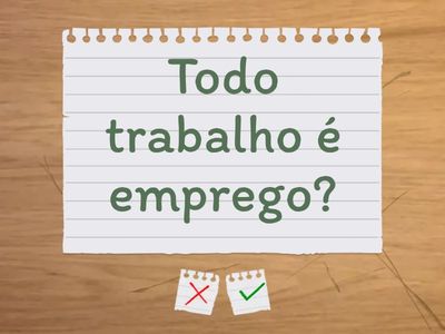 Diferença entre trabalho e emprego 