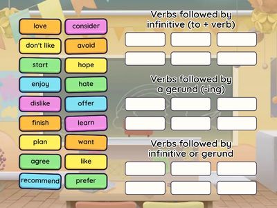 Verbs followed by a gerund or infinitive
