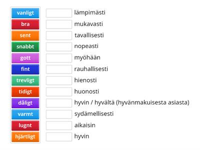 På gång 2 kpl 7 tavan adverbejä