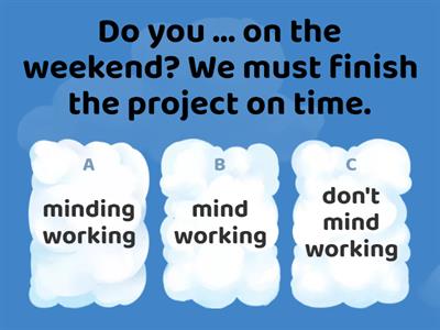 Verb + -ing (ниже среднего)