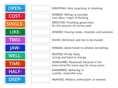 COMPOUND ADJECTIVES - Advanced 