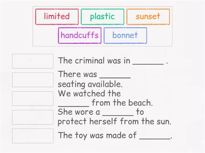  bonnet, handcuffs, limited, plastic, sunset