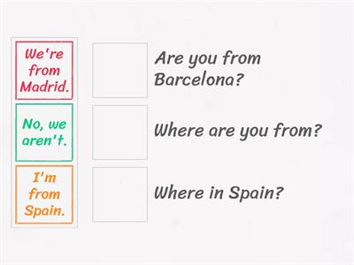 1.2 Match the answers to the questions