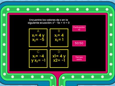 Ecuaciones de segundo grado 