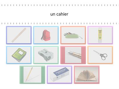 Classroom objects in French