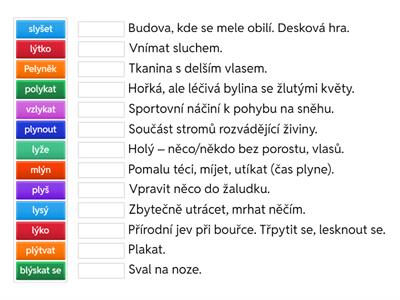 Vyjmenovaná slova - definice