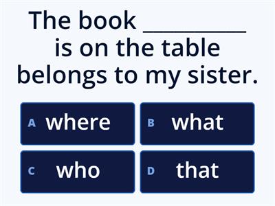 Defining relative clauses
