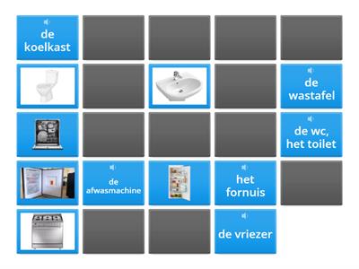 NT2 woordenschat | in het huis | memory