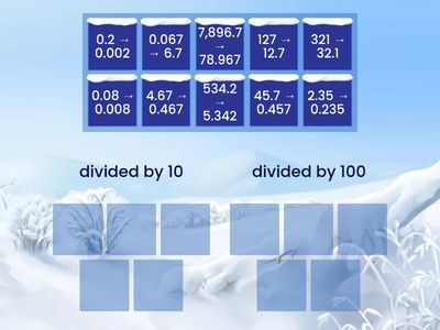 How Did the Number Change? (Decimals divided by 10 or divided by 100)