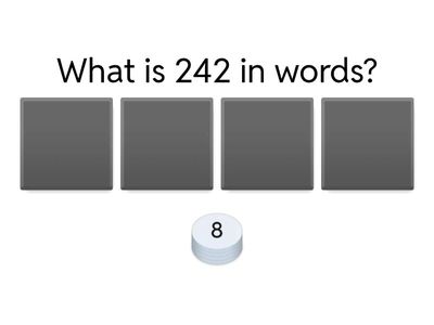 Number Words from 240 to 249