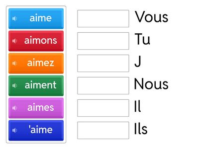 Verbe aimer conjugaison présent