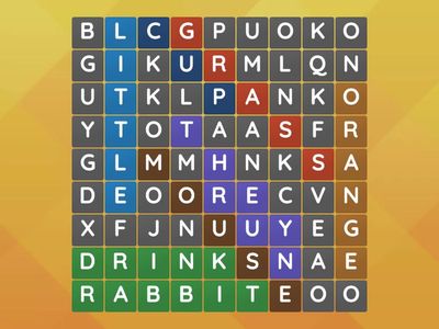 The Rabbit and the Mouse wordsearch