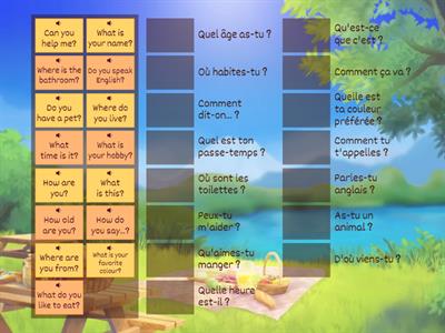 English to French Question Matching - easy