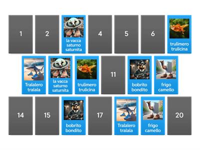 memory edizione animali brainrot