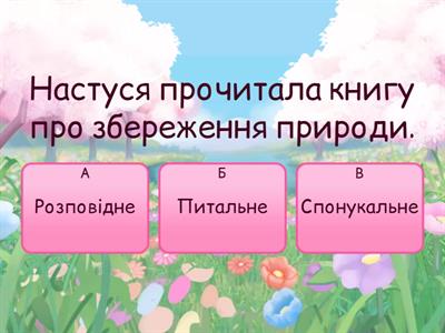  Види речень за метою висловлювання