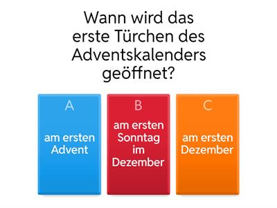 Weihnachtsquiz DaF 