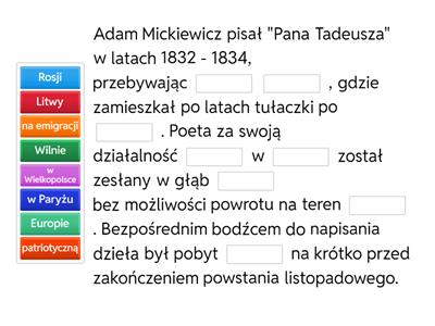 "Epilog" do epopei, czyli o genezie "Pana Tadeusza"