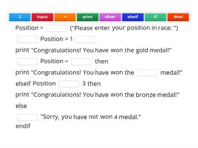 Pseudocode Medals