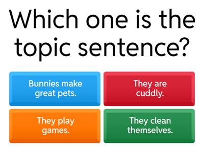 Topic sentence practice