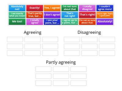 AGREEING/DISAGREEING