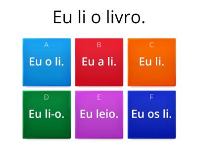 Pronomes Pessoais Oblíquos - Encontre a opção correta