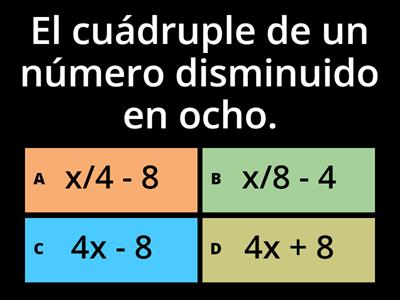 LENGUAJE ALGEBRAICO