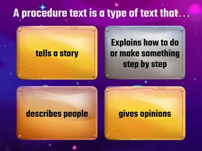 QUIZ (Procedure Text)