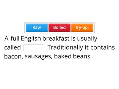 English breakfast. Wider World 3