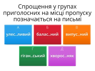  Орфографія (вікторина)