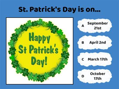 St Patrick's Day Quiz LC1