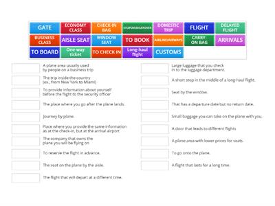 Airport vocabulary