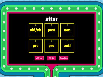 STRUCT:  Root Word Spiral Review - Game Show