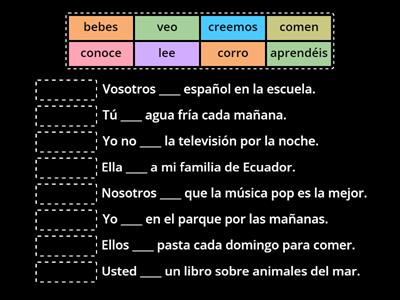 Verbos 2ª conjugación (-er)