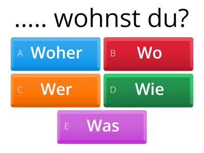 A1 Fragewörter