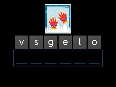 Winter clothes. Unscramble the words.