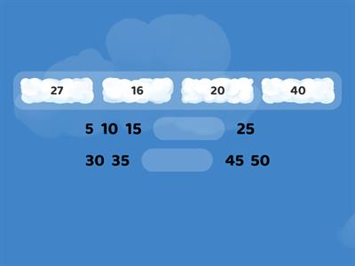 Skip Counting by 5 with missing numbers