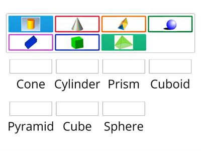 3D shapes Match up