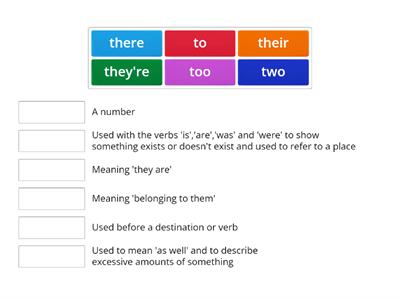 Common Homophones Match Up