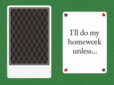 As long as / Unless Speaking cards